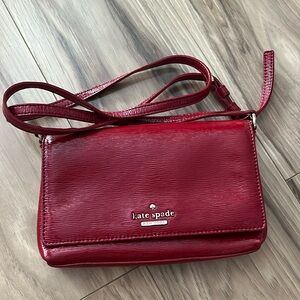 Red Kate Spade crossbody bag mini